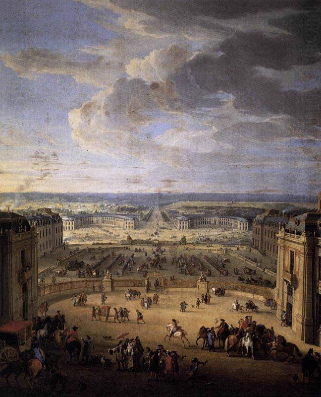 John Martin The Stables Viewed from the Chateau at Versailles oil painting picture